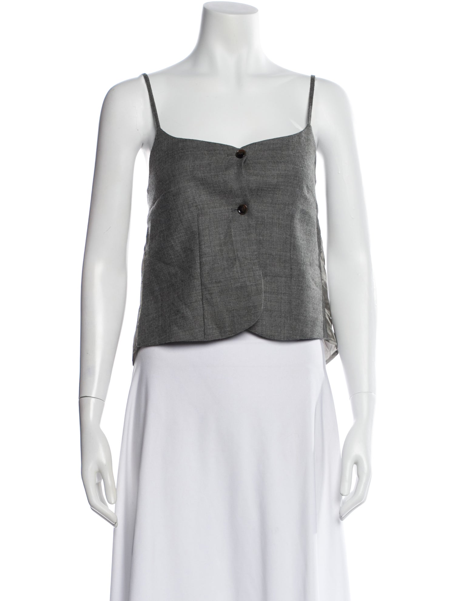 The Garment Virgin Wool Square Neckline Top