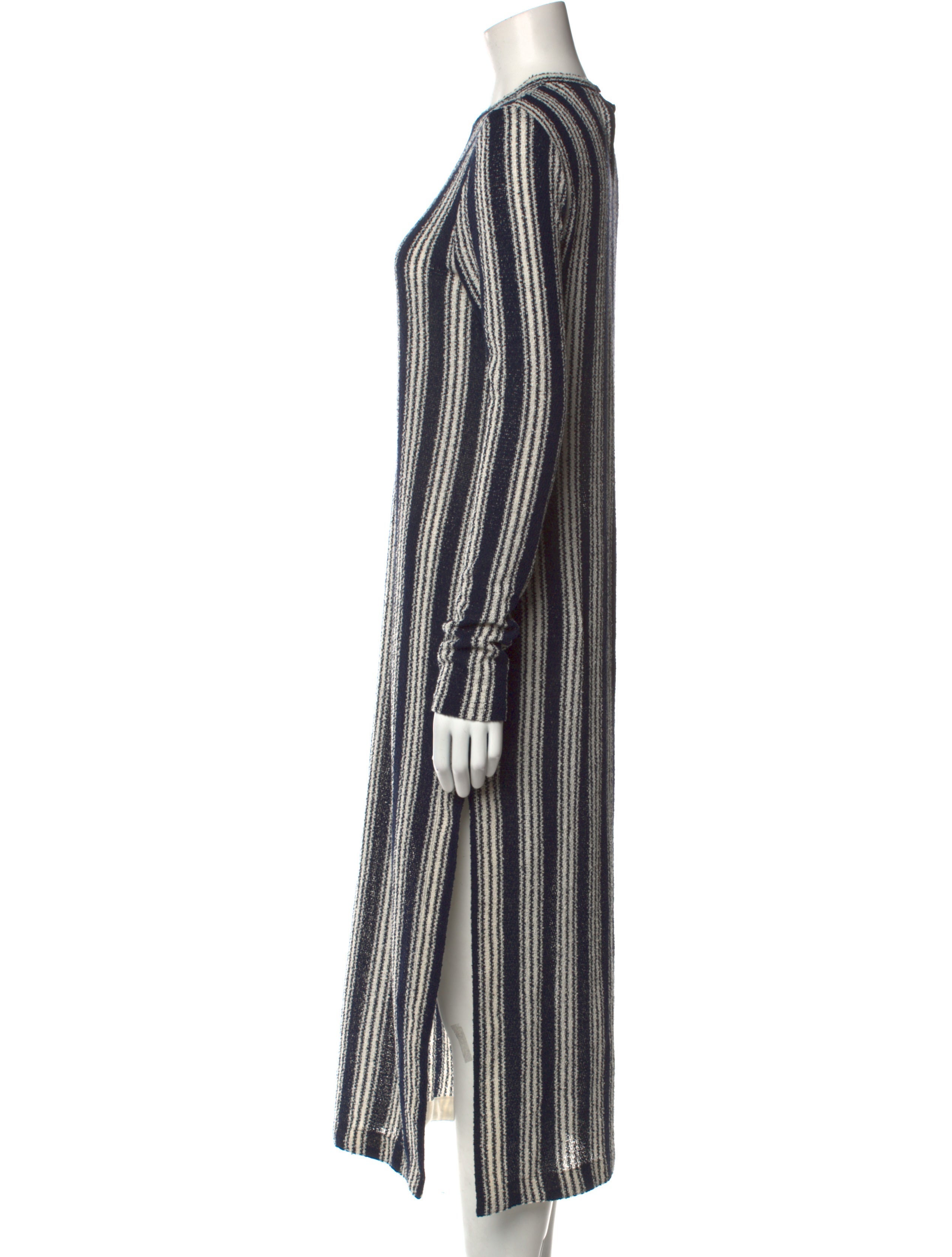 Three Graces Striped Midi Length Dress