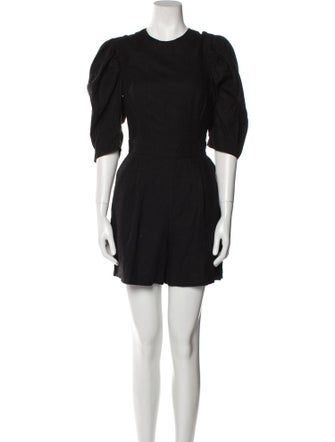 Three Graces Linen Crew Neck Romper