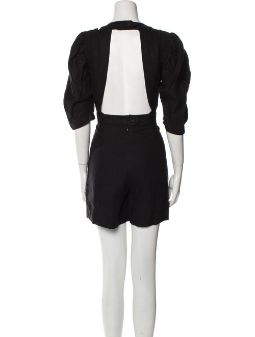 Three Graces Linen Crew Neck Romper