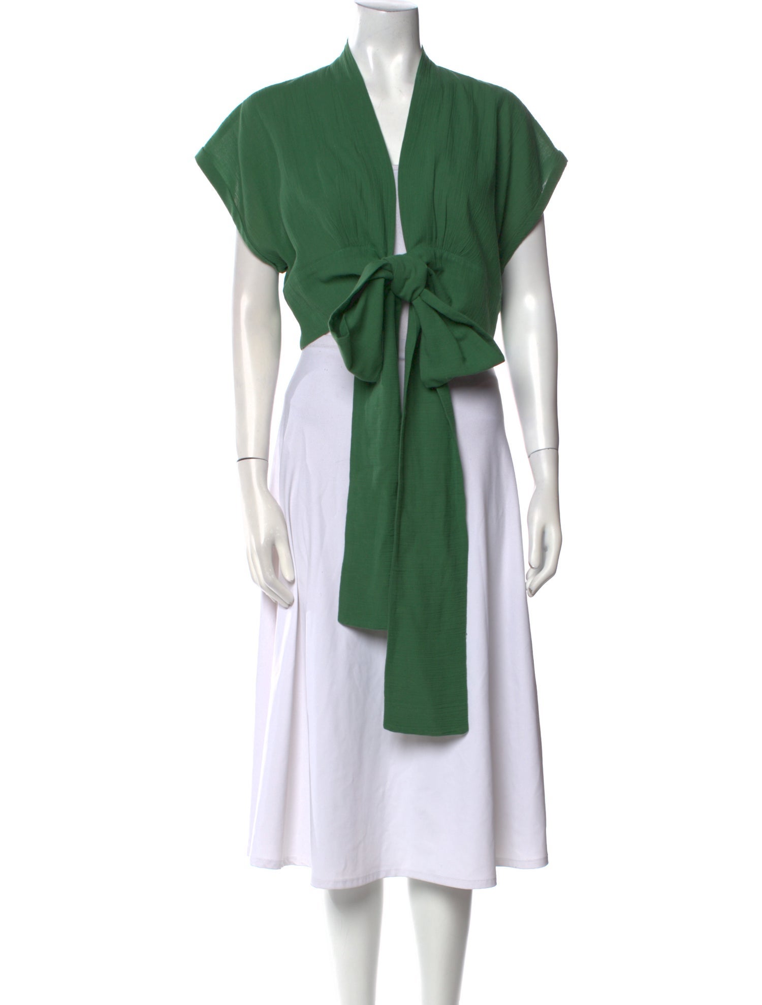 Three Graces V-Neck Short Sleeve Crop Top