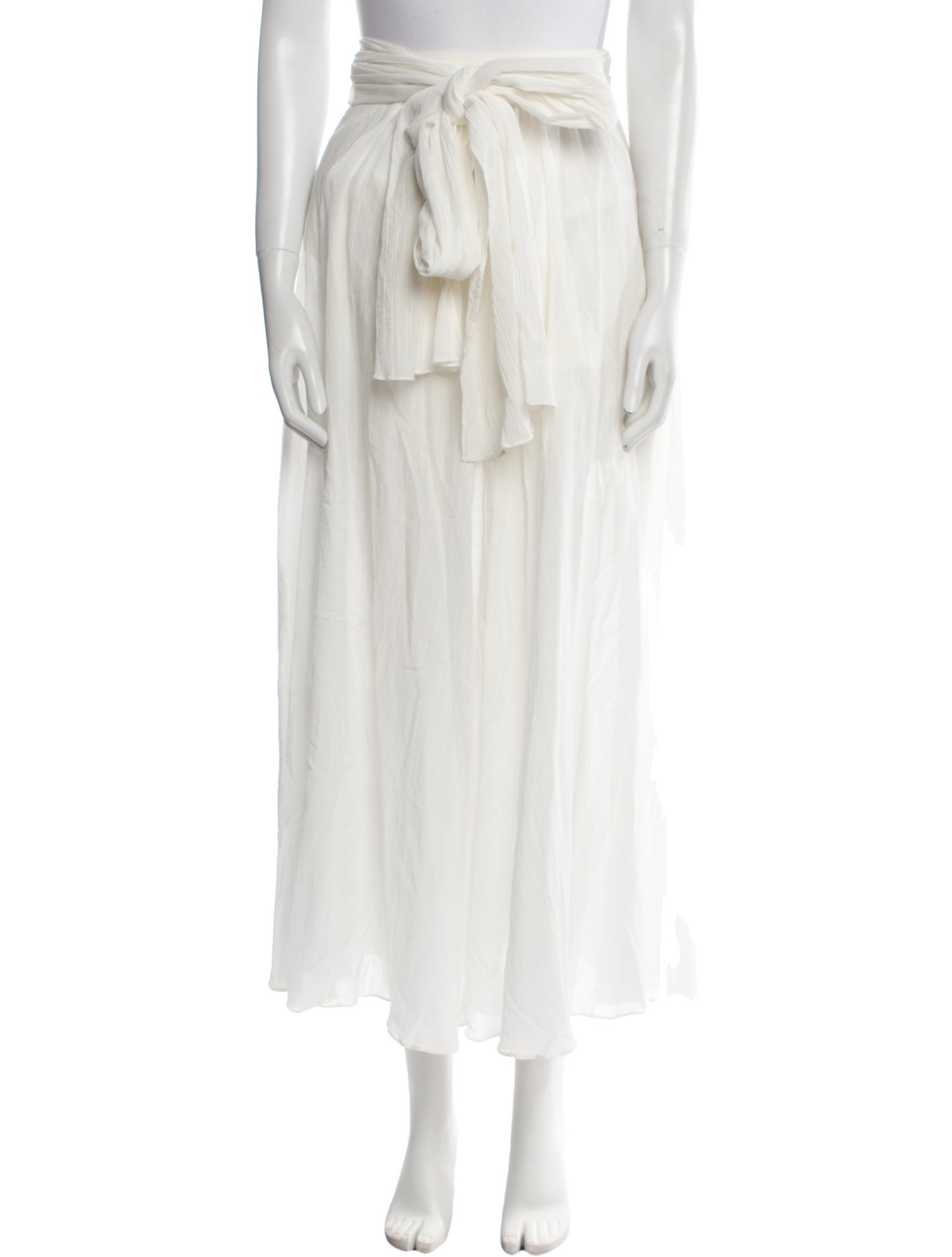 Three Graces Pleated Accents Long Skirt