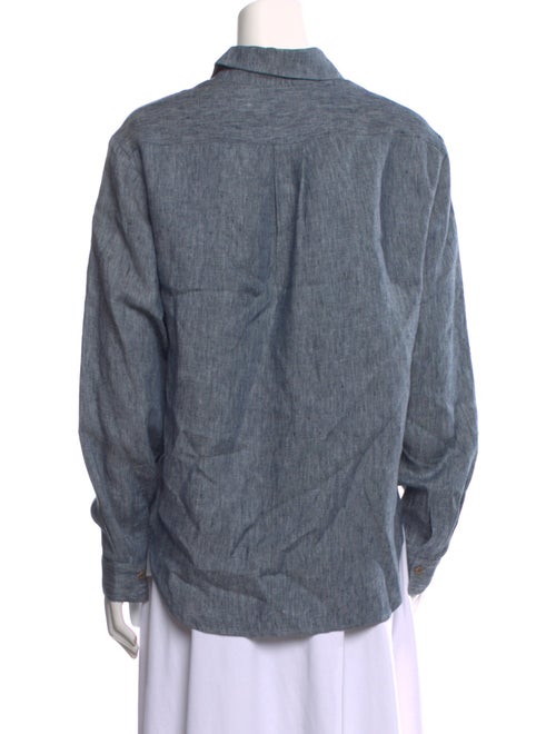 Three Graces Linen Long Sleeve Button-Up Top