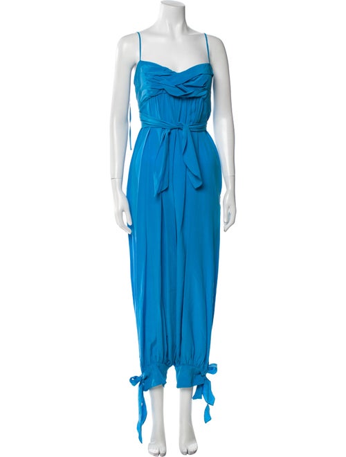 Three Graces Silk Square Neckline Jumpsuit