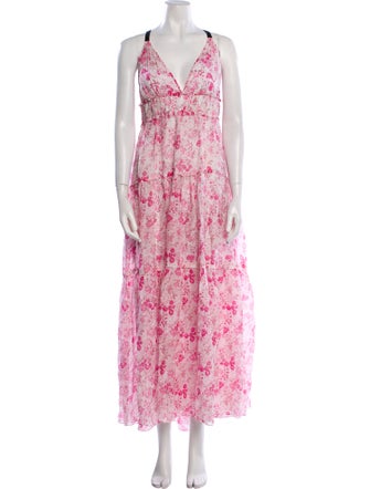 Three Graces Floral Print Long Dress