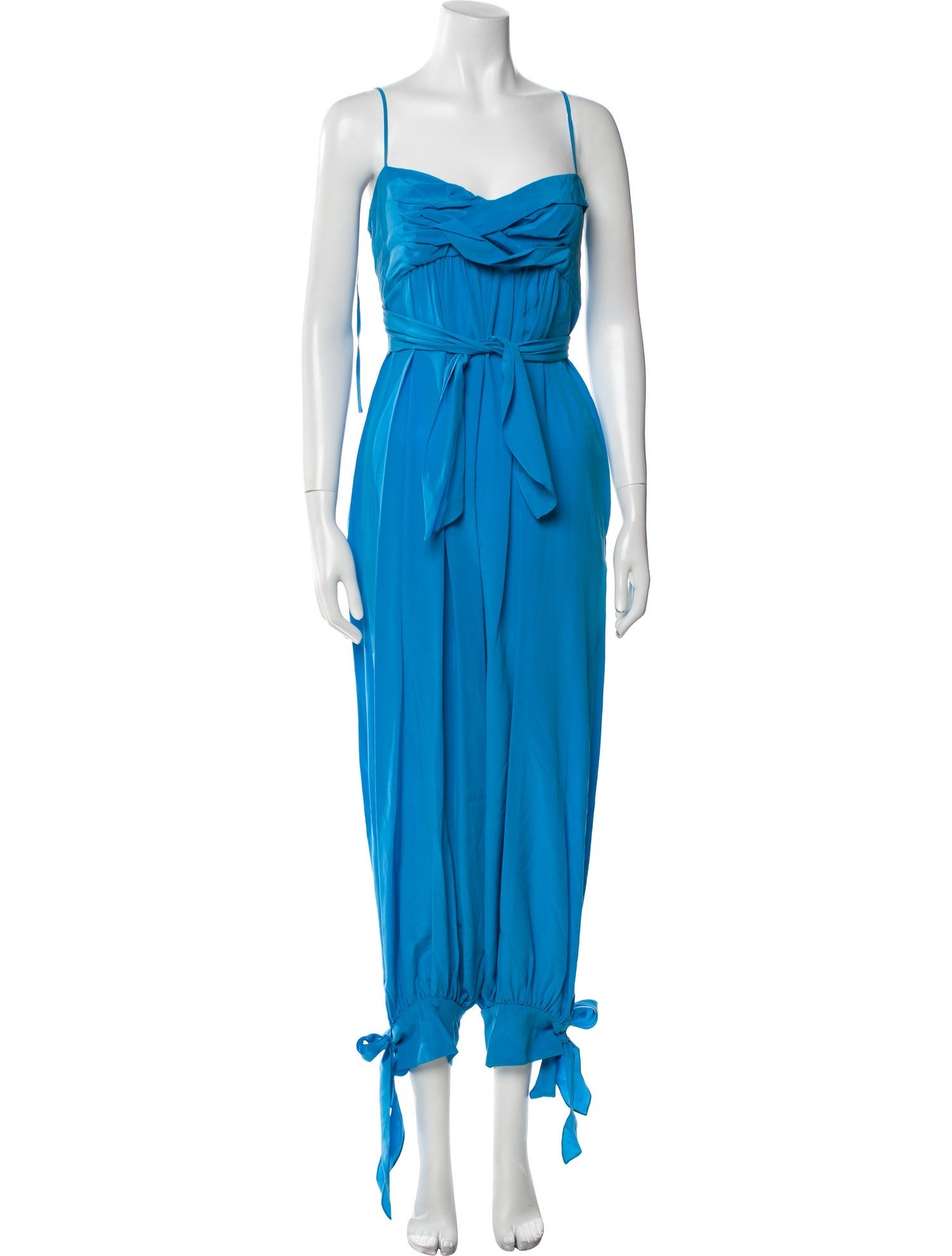 Three Graces Silk Square Neckline Jumpsuit