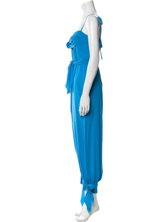 Three Graces Silk Square Neckline Jumpsuit