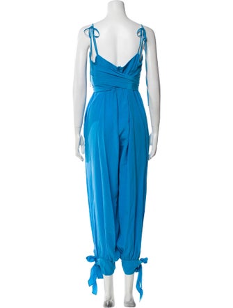 Three Graces Silk Square Neckline Jumpsuit