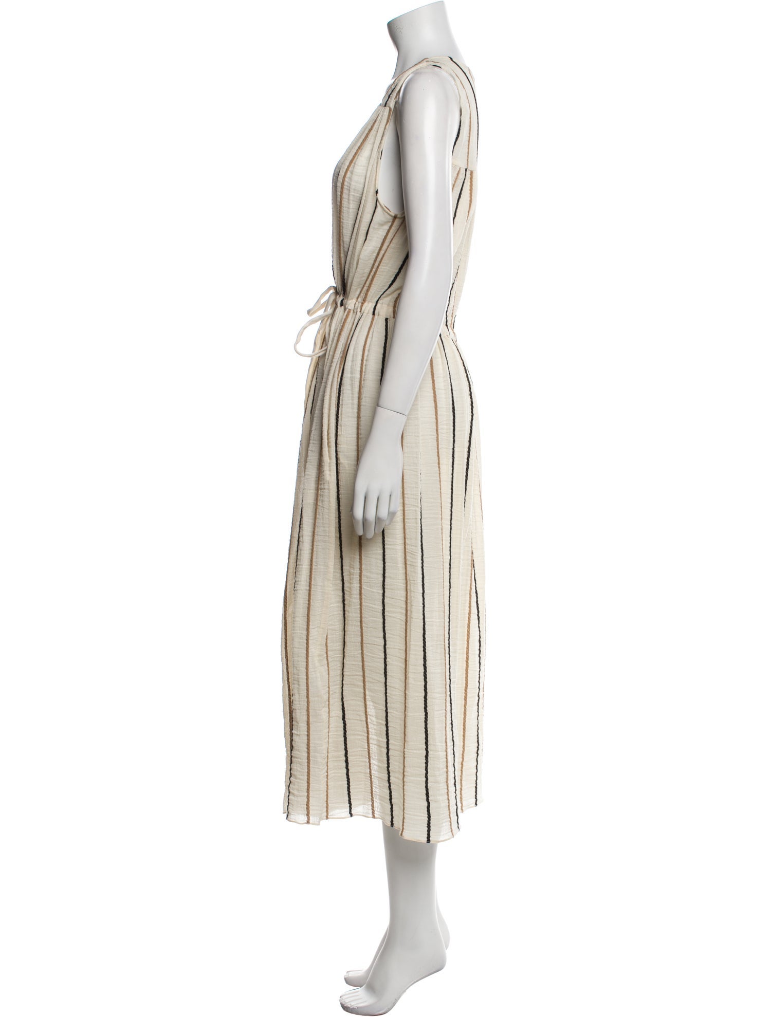 Three Graces Striped Midi Length Dress