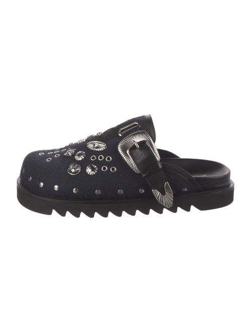 Toga Virilis Leather Studded Accents Slippers