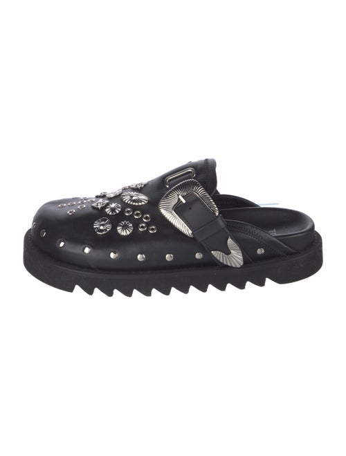 Toga Virilis Leather Studded Accents Slippers