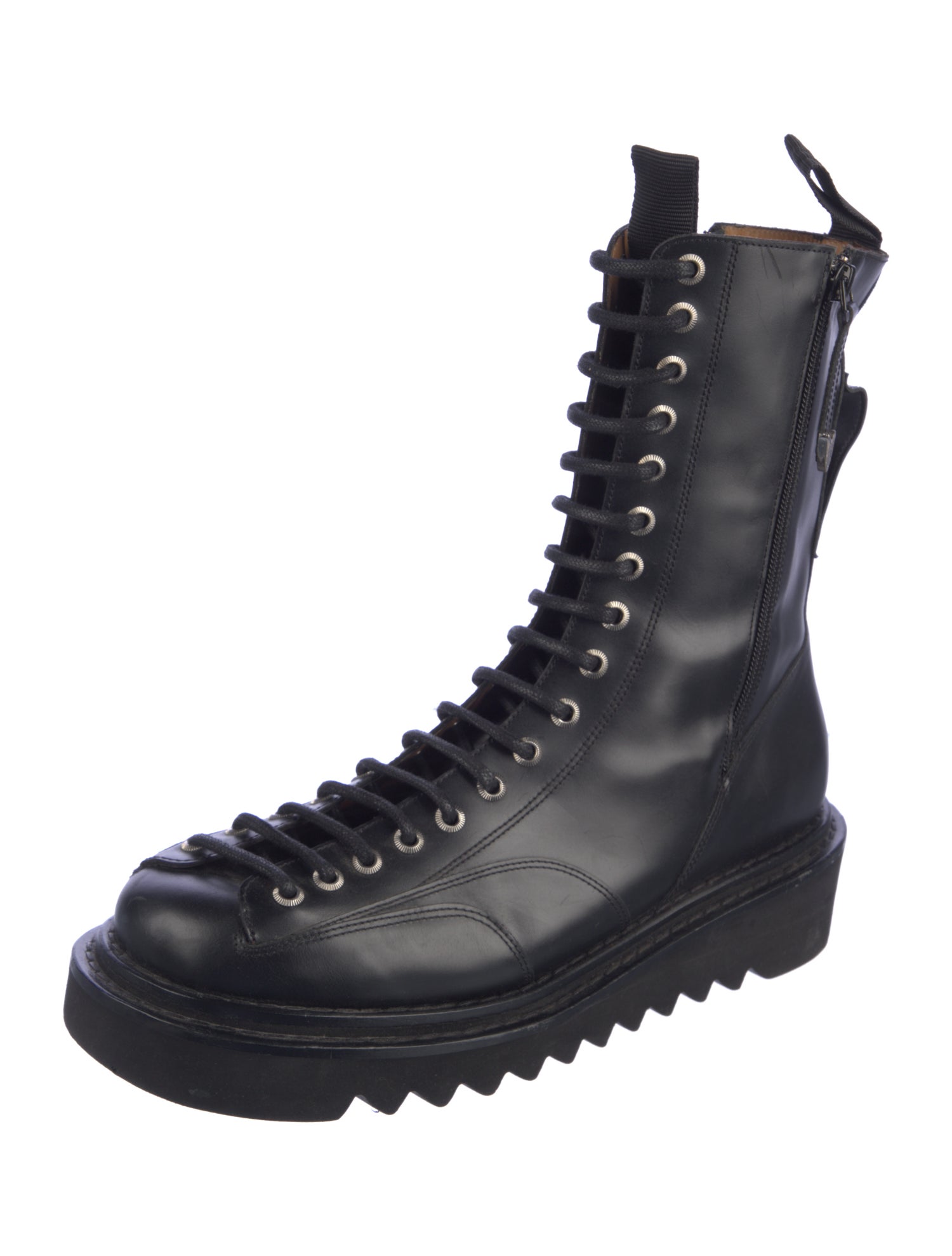 Toga Virilis Leather Lace-Up Boots