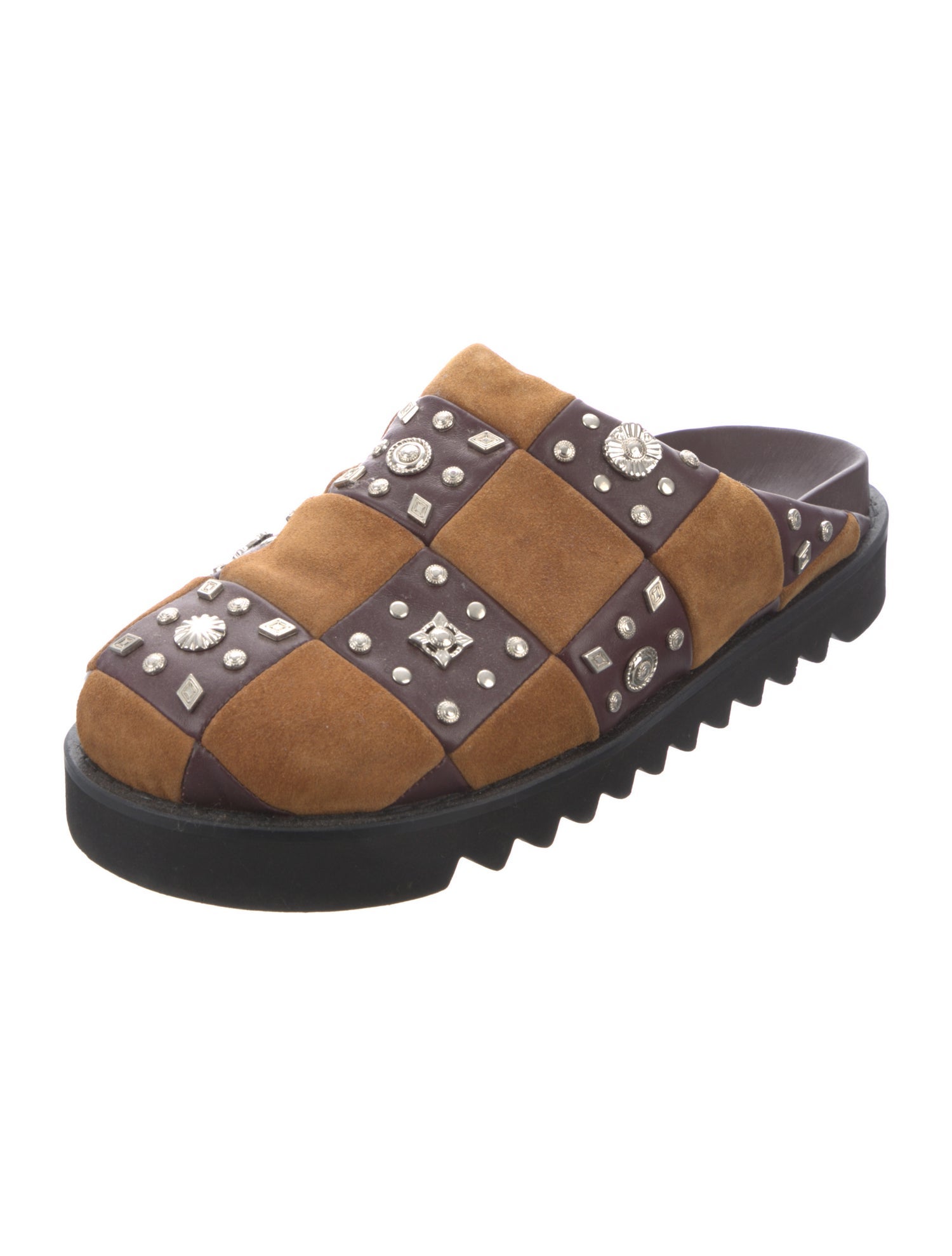 Toga Virilis Suede Colorblock Pattern Espadrilles