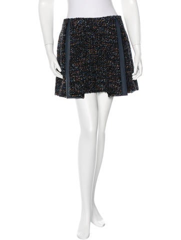 Thakoon 2016 Wool & Leather Skirt w/ Tags