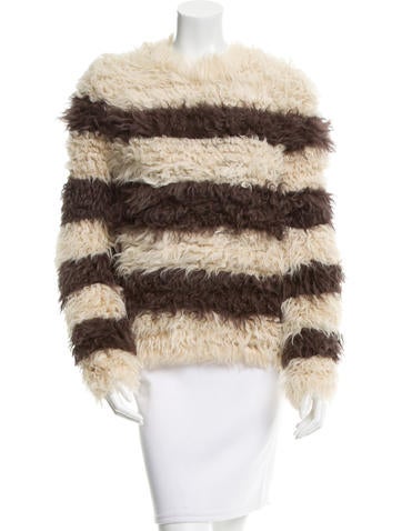 Thakoon Patterned Fur Sweater