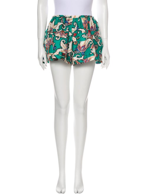 Thakoon Silk Mini Shorts Green