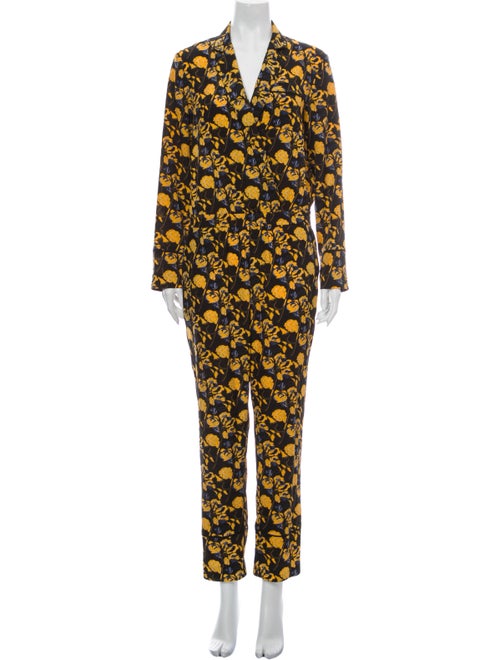 Thakoon Floral Print Jumpsuit Black