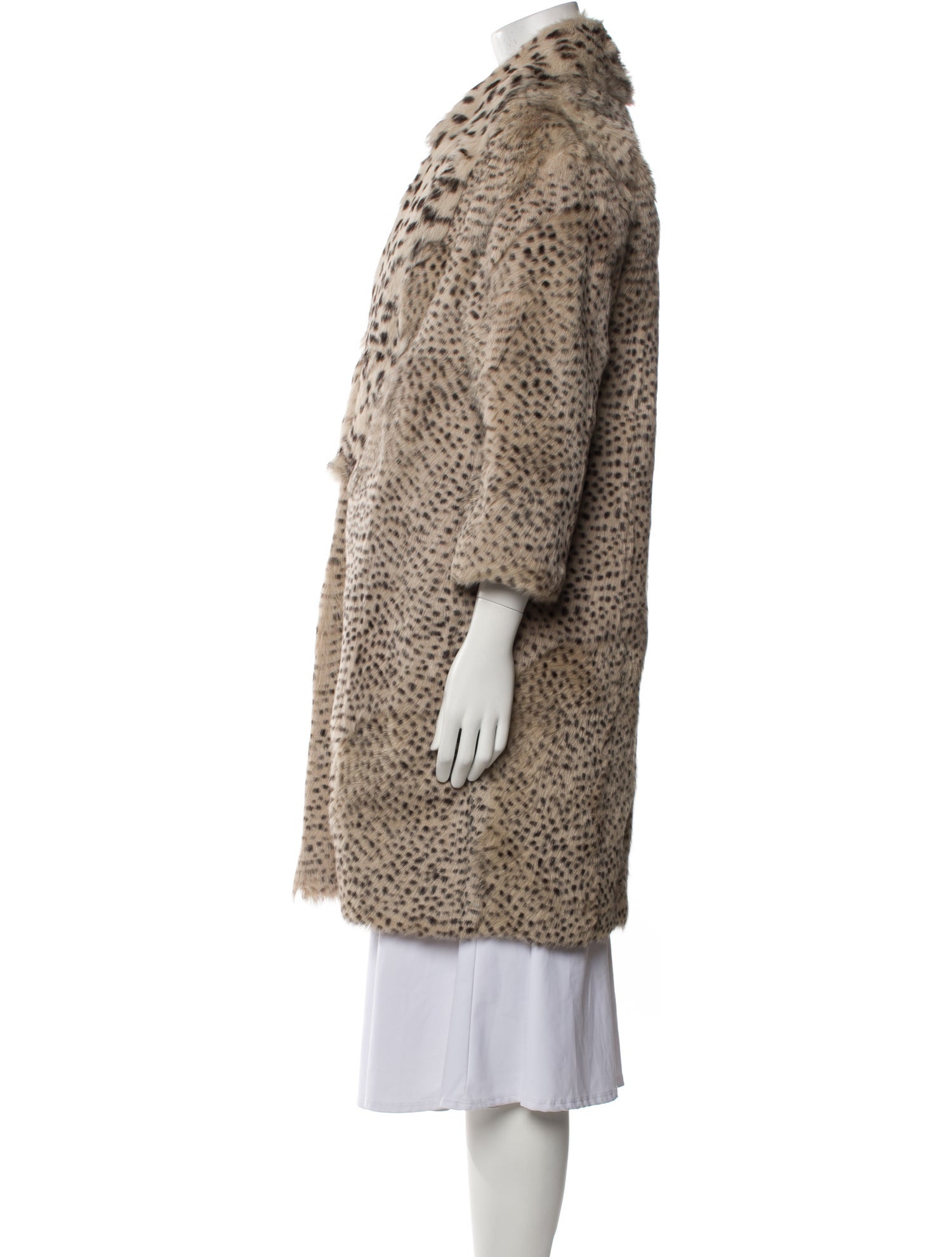 Thakoon Fur Animal Print Fur Coat