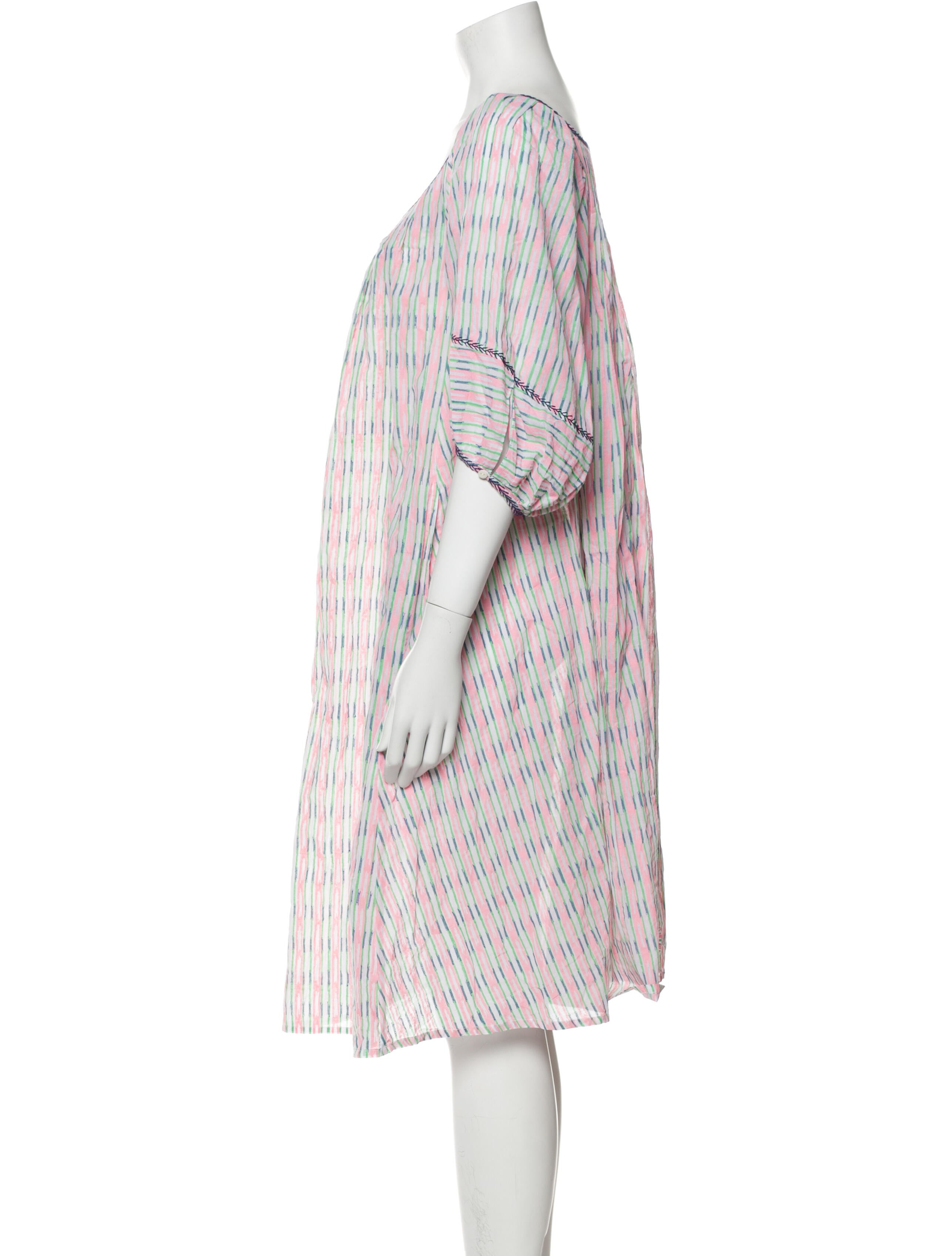 Thierry Colson Striped Knee-Length Dress