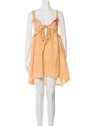 Thierry Colson V-Neck Mini Dress