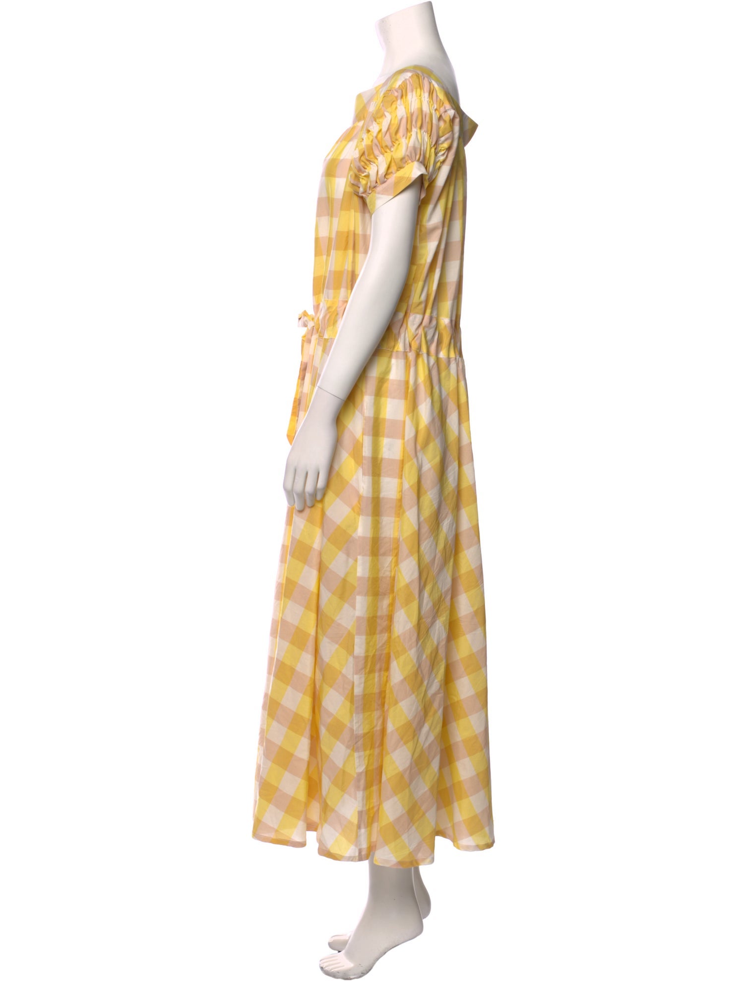 Thierry Colson Plaid Print Long Dress w/ Tags
