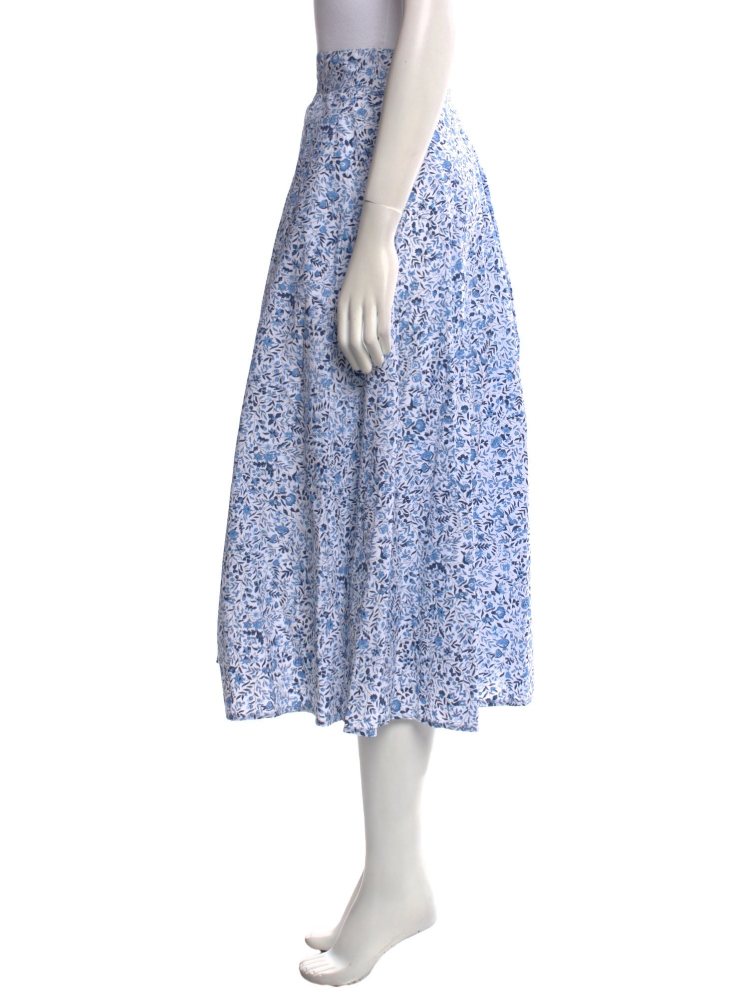 Thierry Colson Floral Print Midi Length Skirt