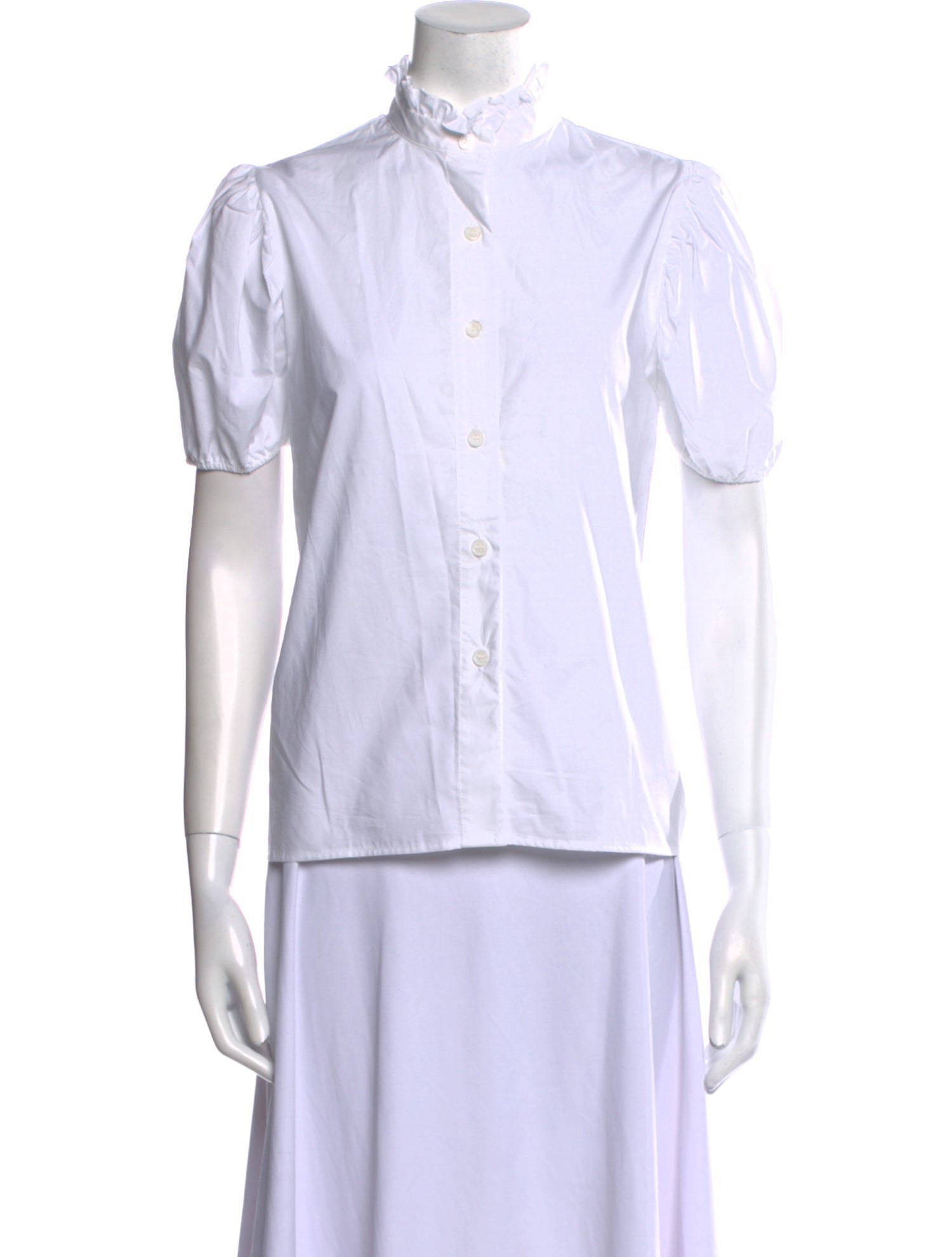 Thierry Colson Short Sleeve Button-Up Top