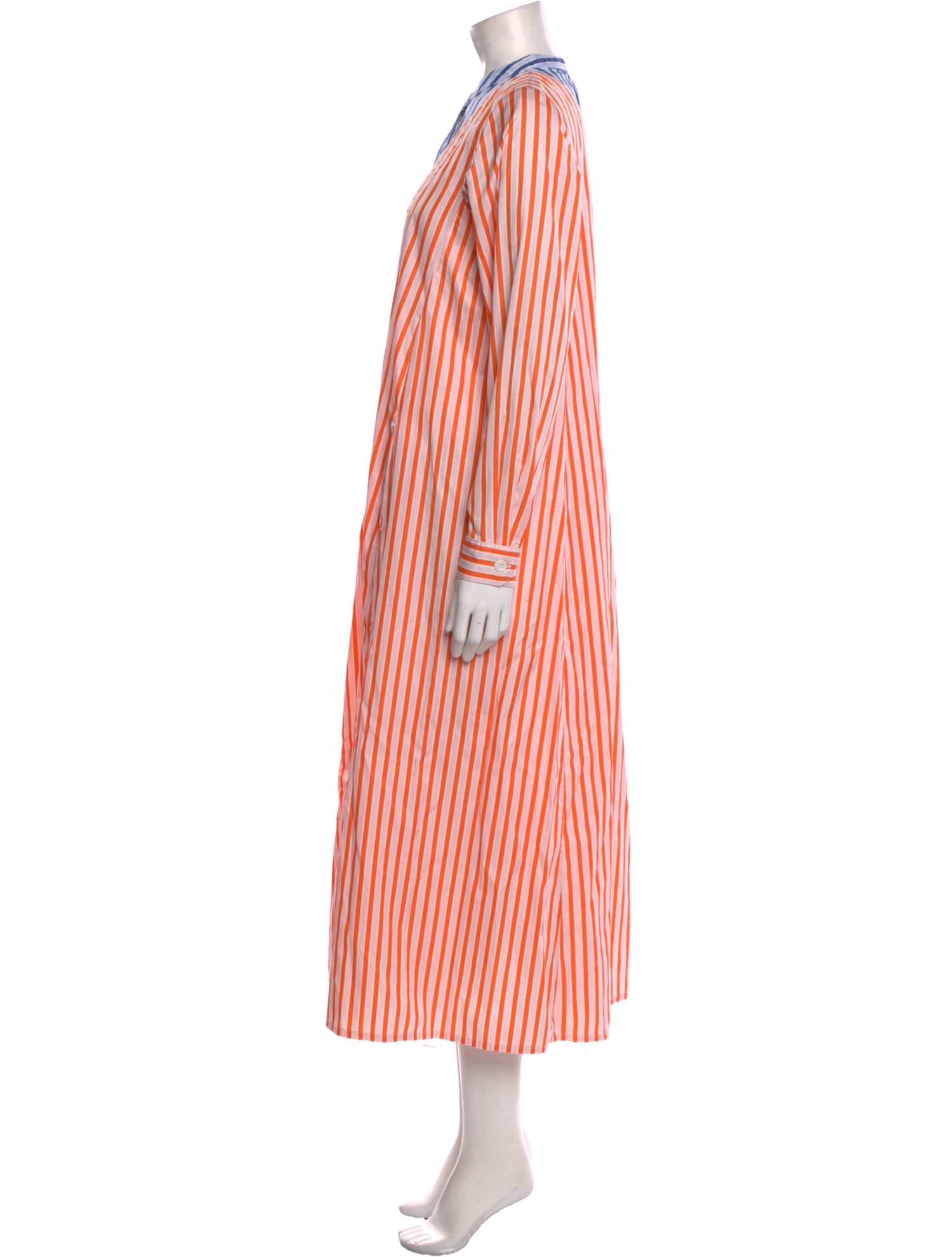 Thierry Colson Striped Midi Length Dress