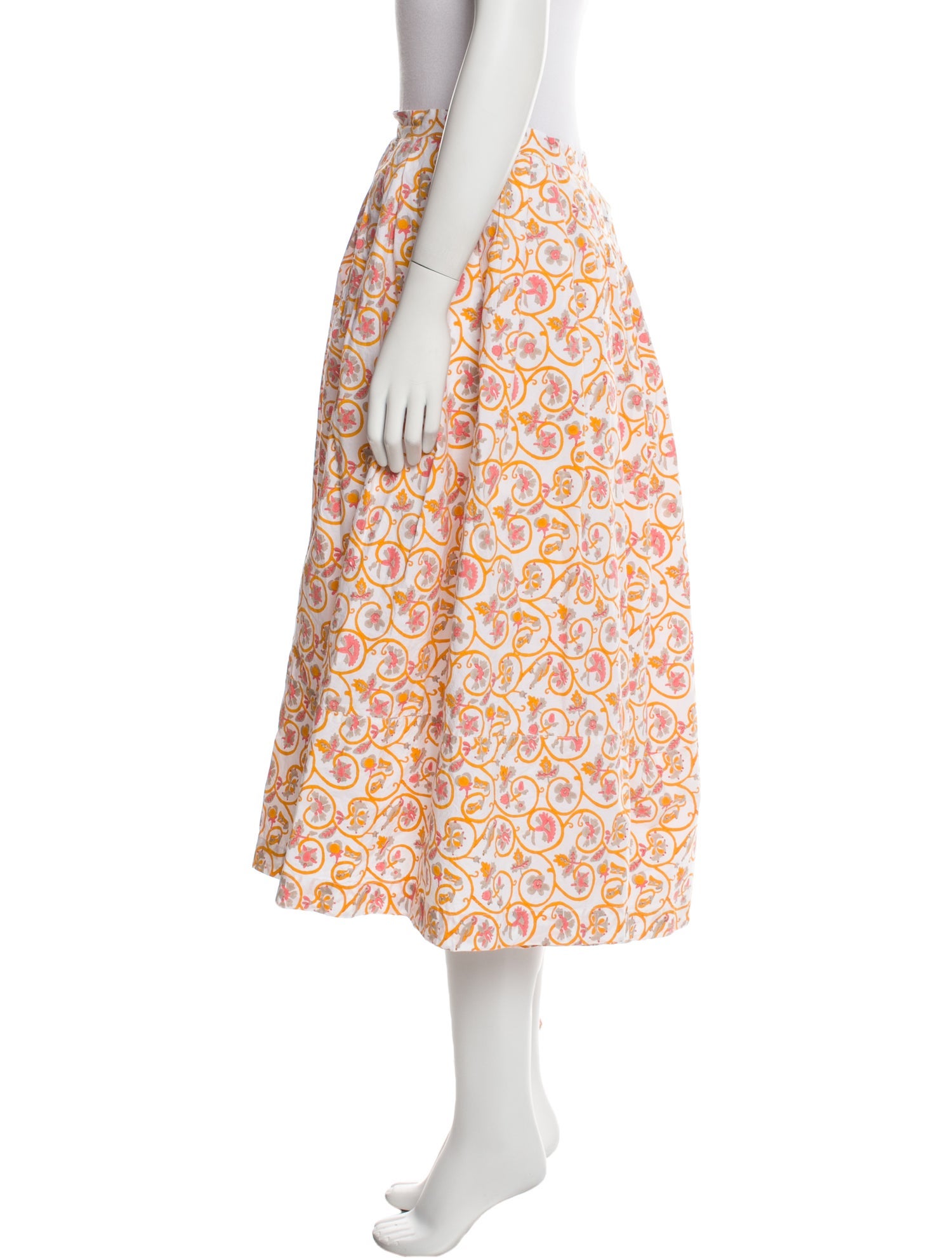 Thierry Colson Printed Midi Length Skirt