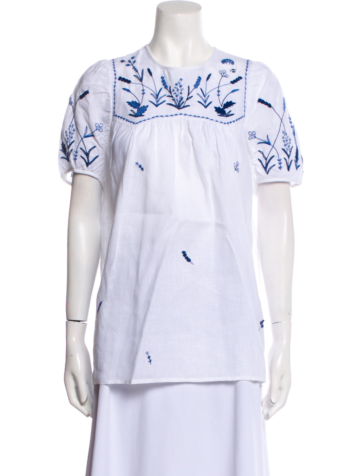 Thierry Colson Linen Graphic Print T-Shirt