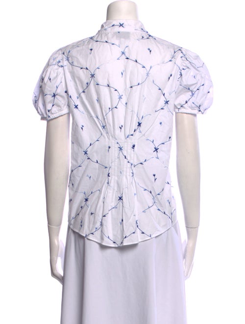 Thierry Colson Printed Short Sleeve Button-Up Top
