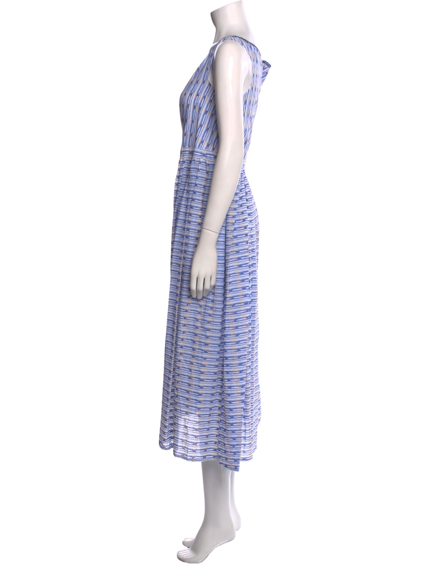Thierry Colson Striped Midi Length Dress