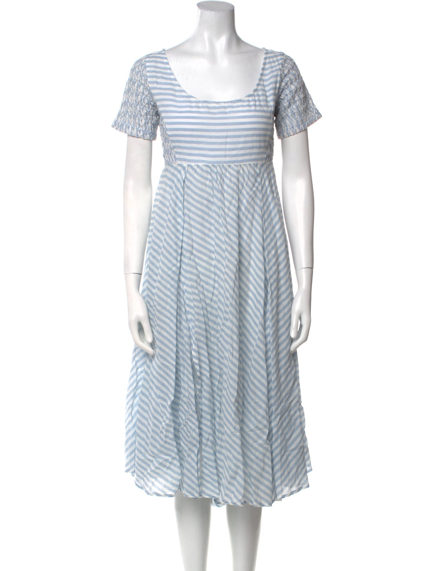 Thierry Colson Striped Midi Length Dress