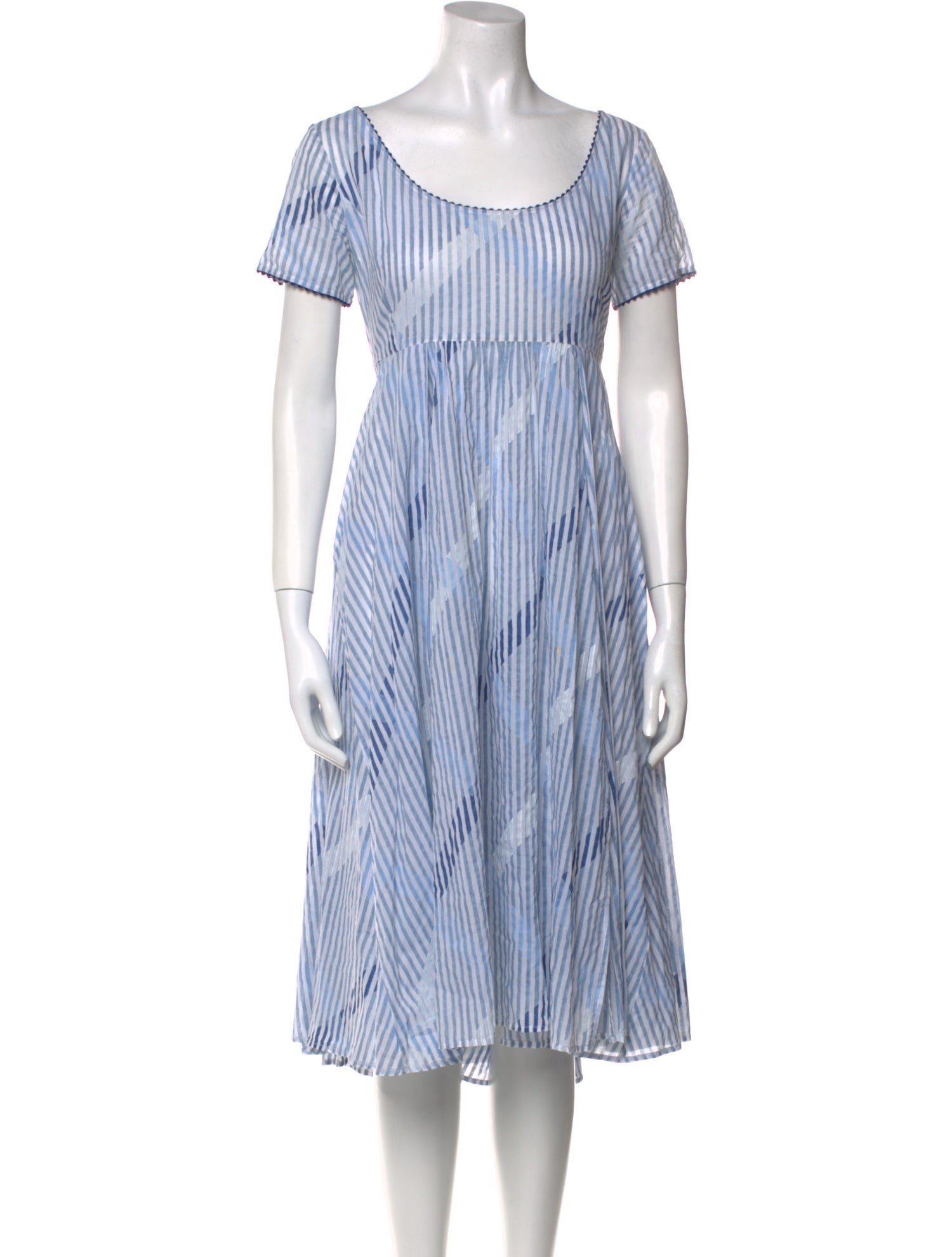 Thierry Colson Striped Knee-Length Dress