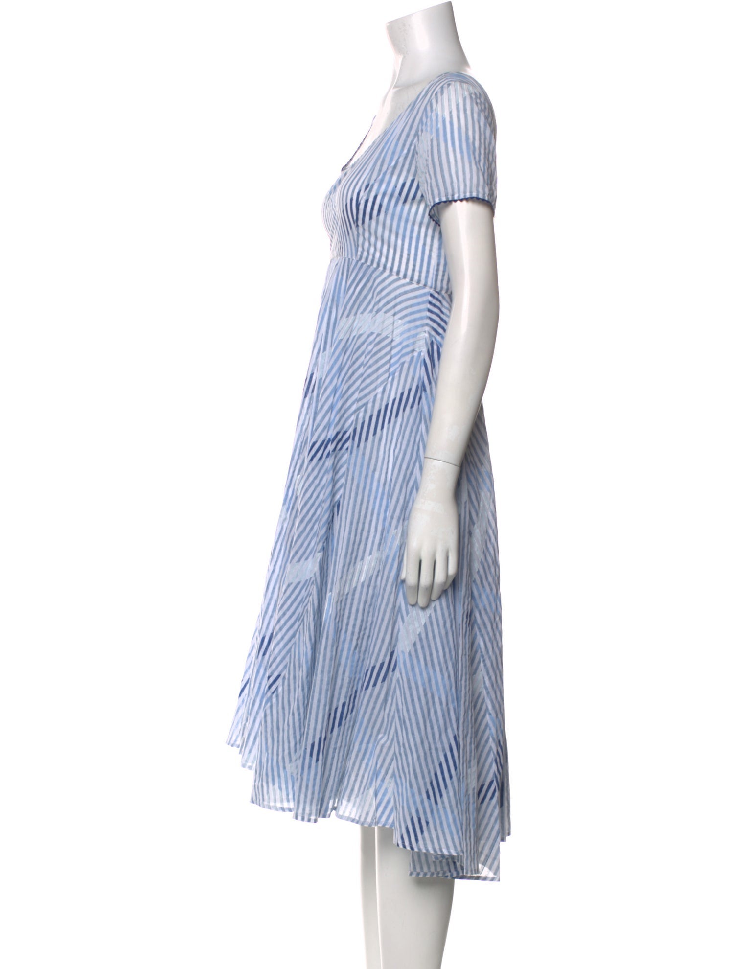 Thierry Colson Striped Knee-Length Dress