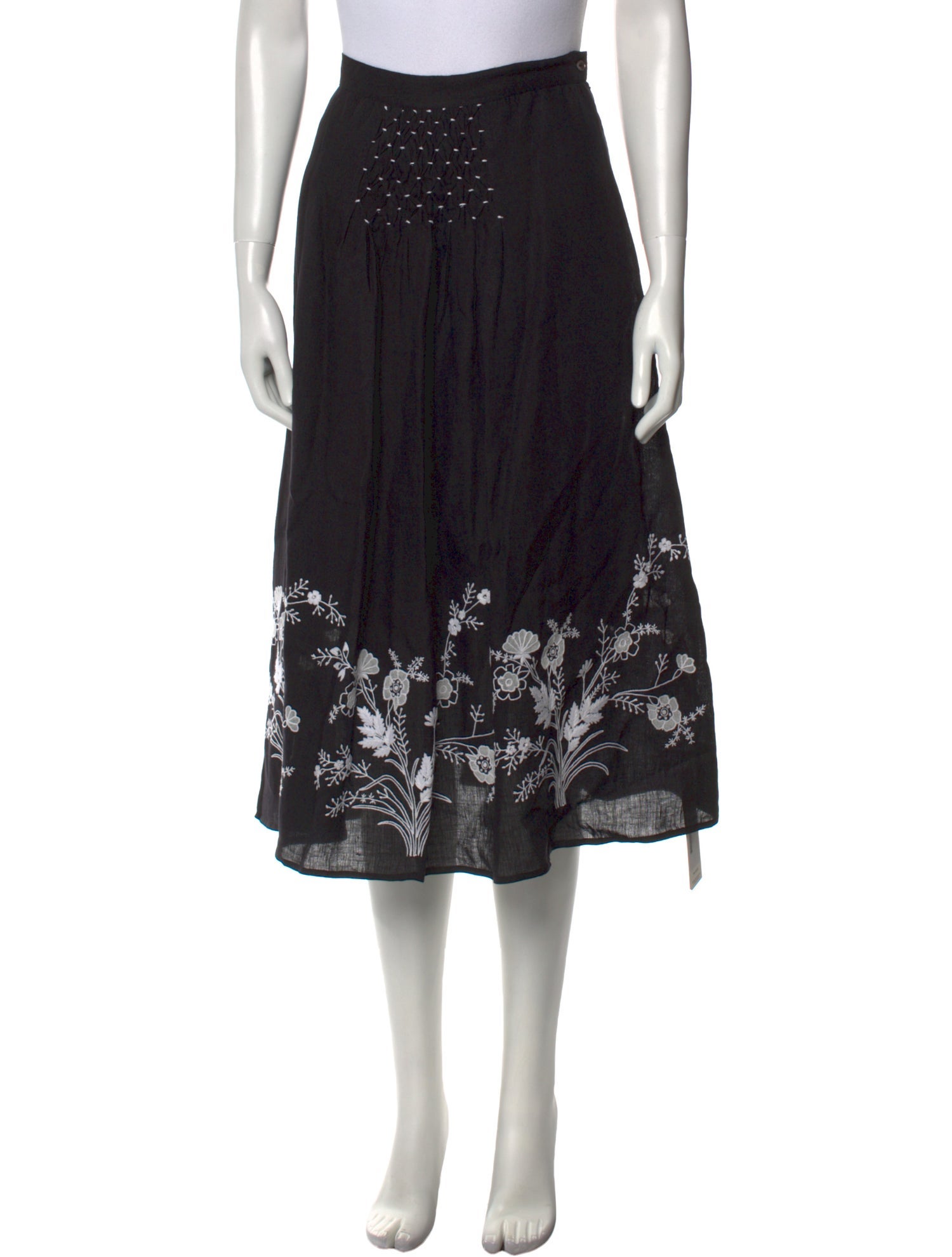 Thierry Colson Linen Midi Length Skirt