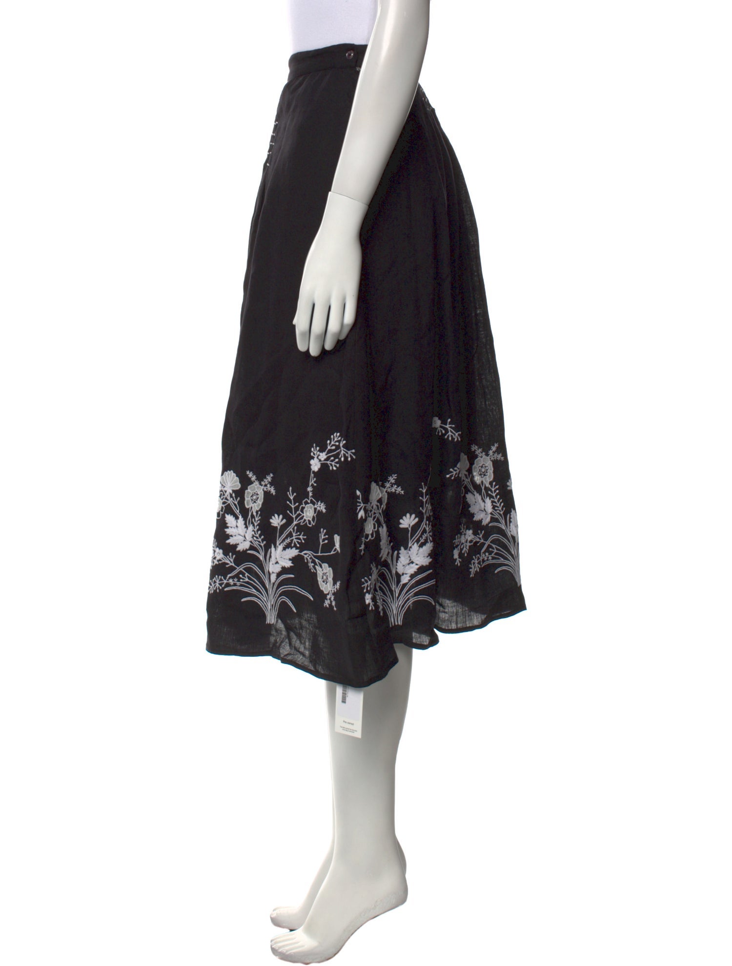 Thierry Colson Linen Midi Length Skirt