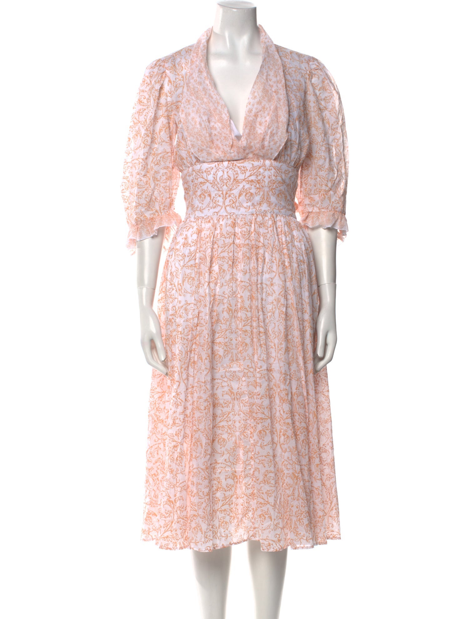 Thierry Colson Lace Pattern Midi Length Dress w/ Tags