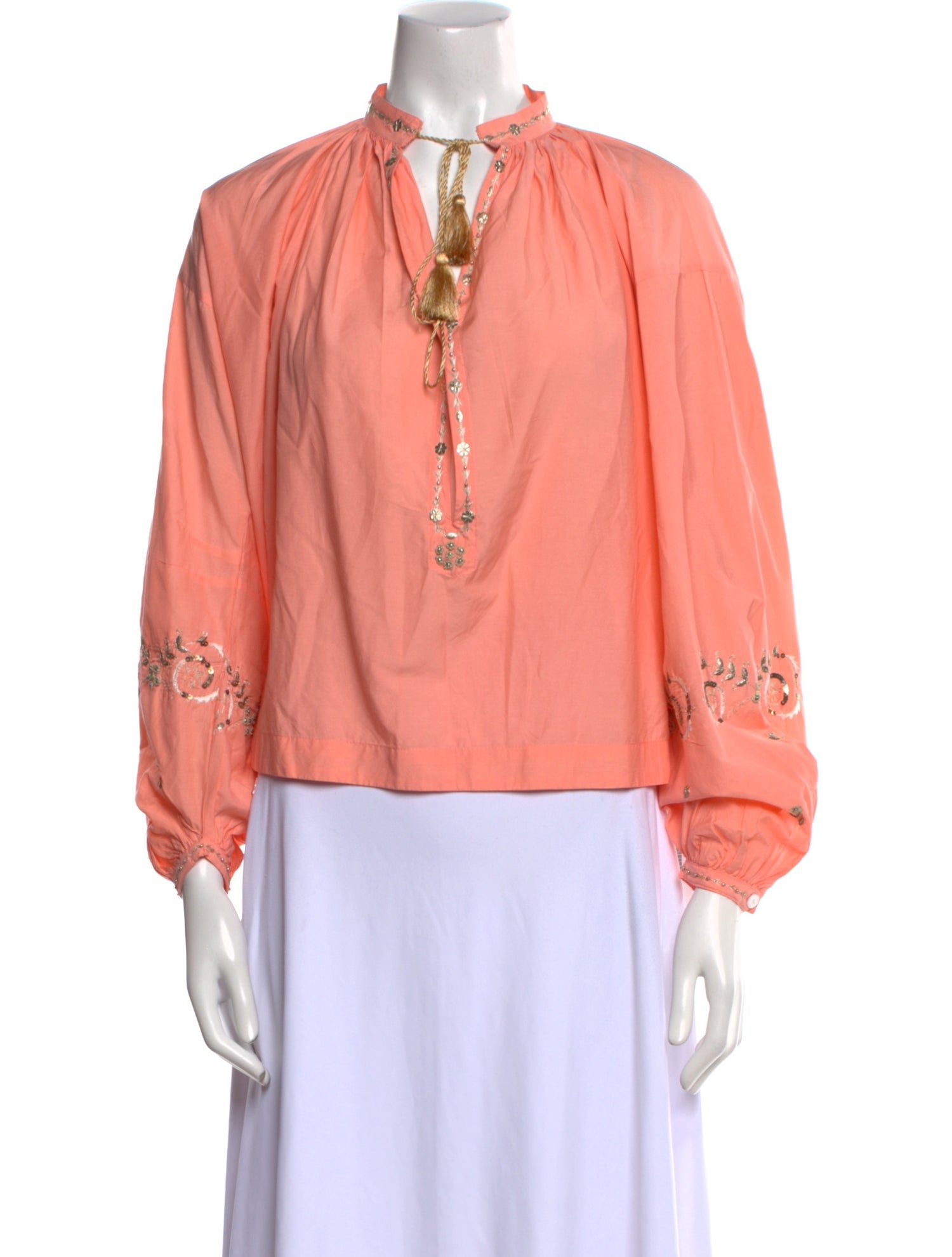 Thierry Colson Mock Neck Long Sleeve Blouse w/ Tags