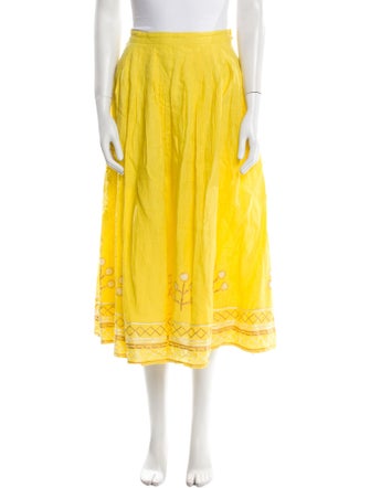 Thierry Colson Linen Midi Length Skirt