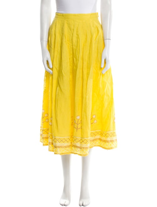 Thierry Colson Linen Midi Length Skirt