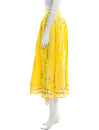 Thierry Colson Linen Midi Length Skirt