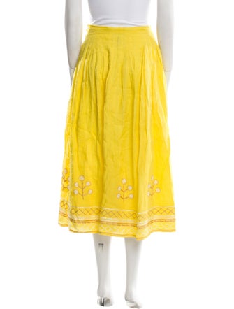 Thierry Colson Linen Midi Length Skirt