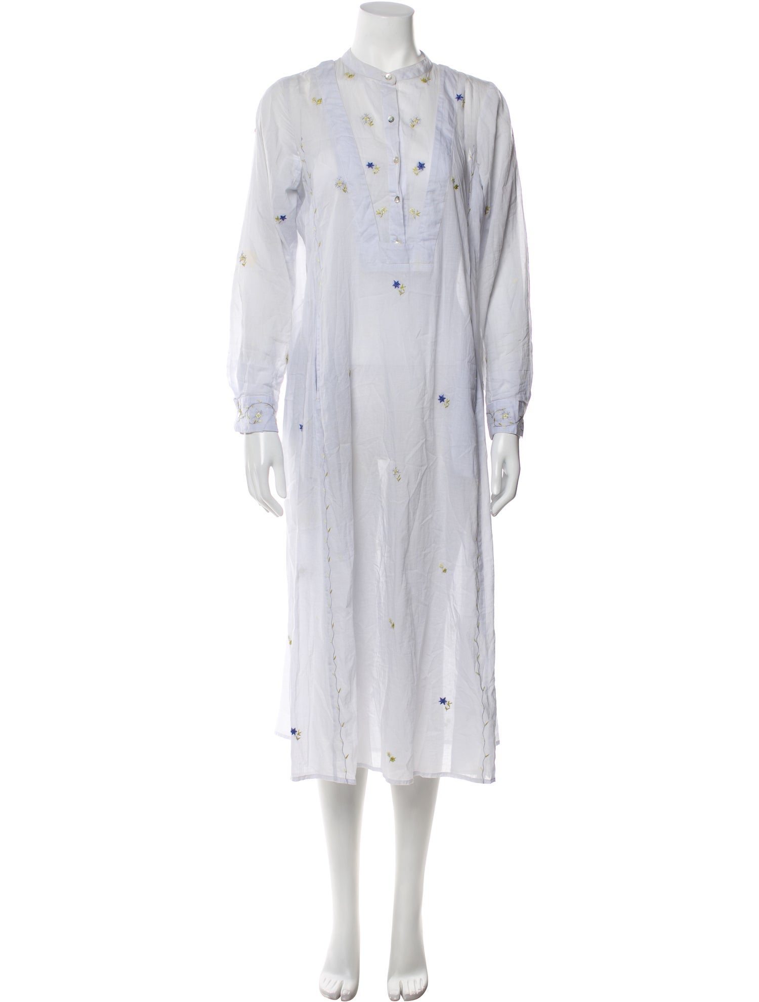 Thierry Colson Mock Neck Midi Length Dress