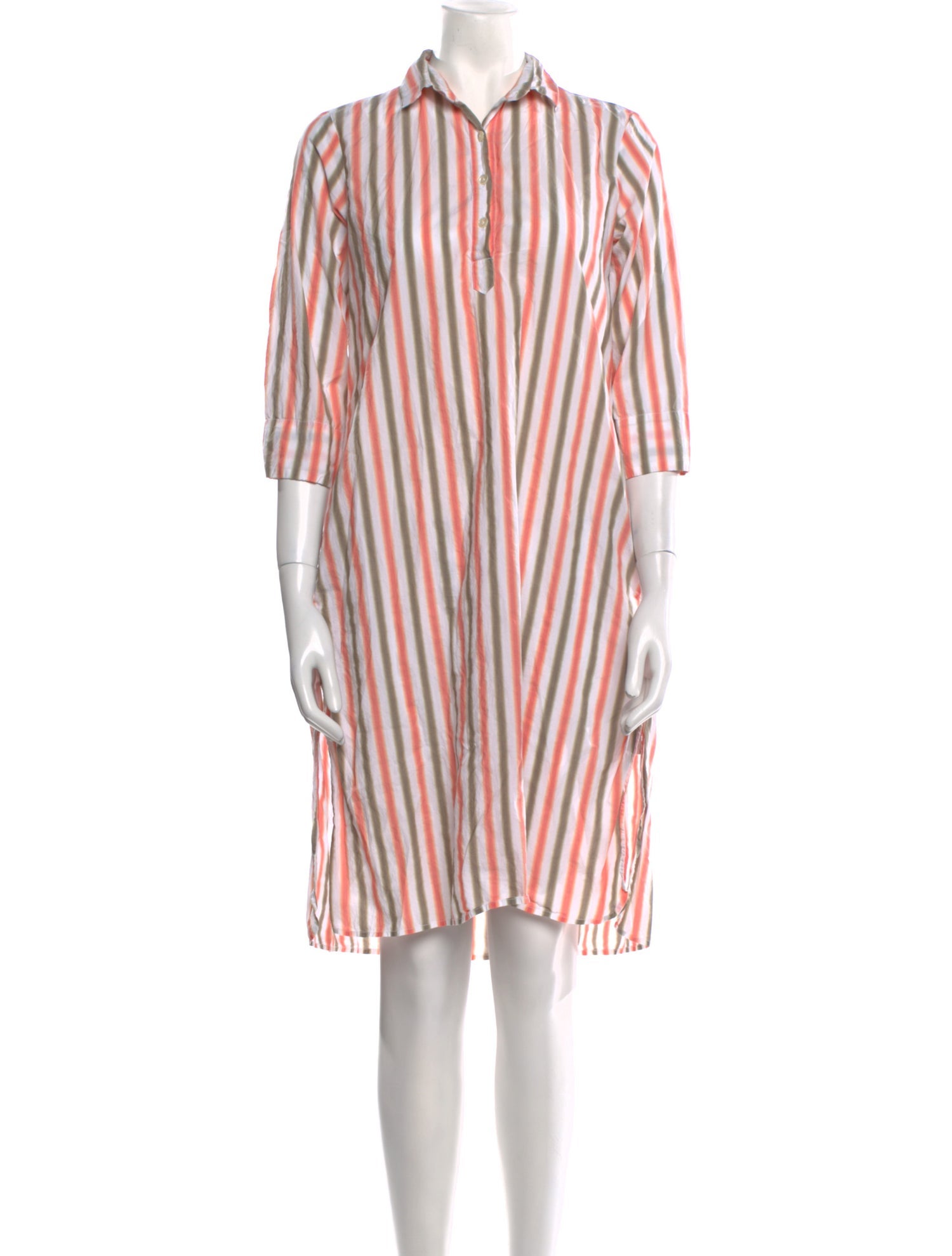 Thierry Colson Striped Knee-Length Dress