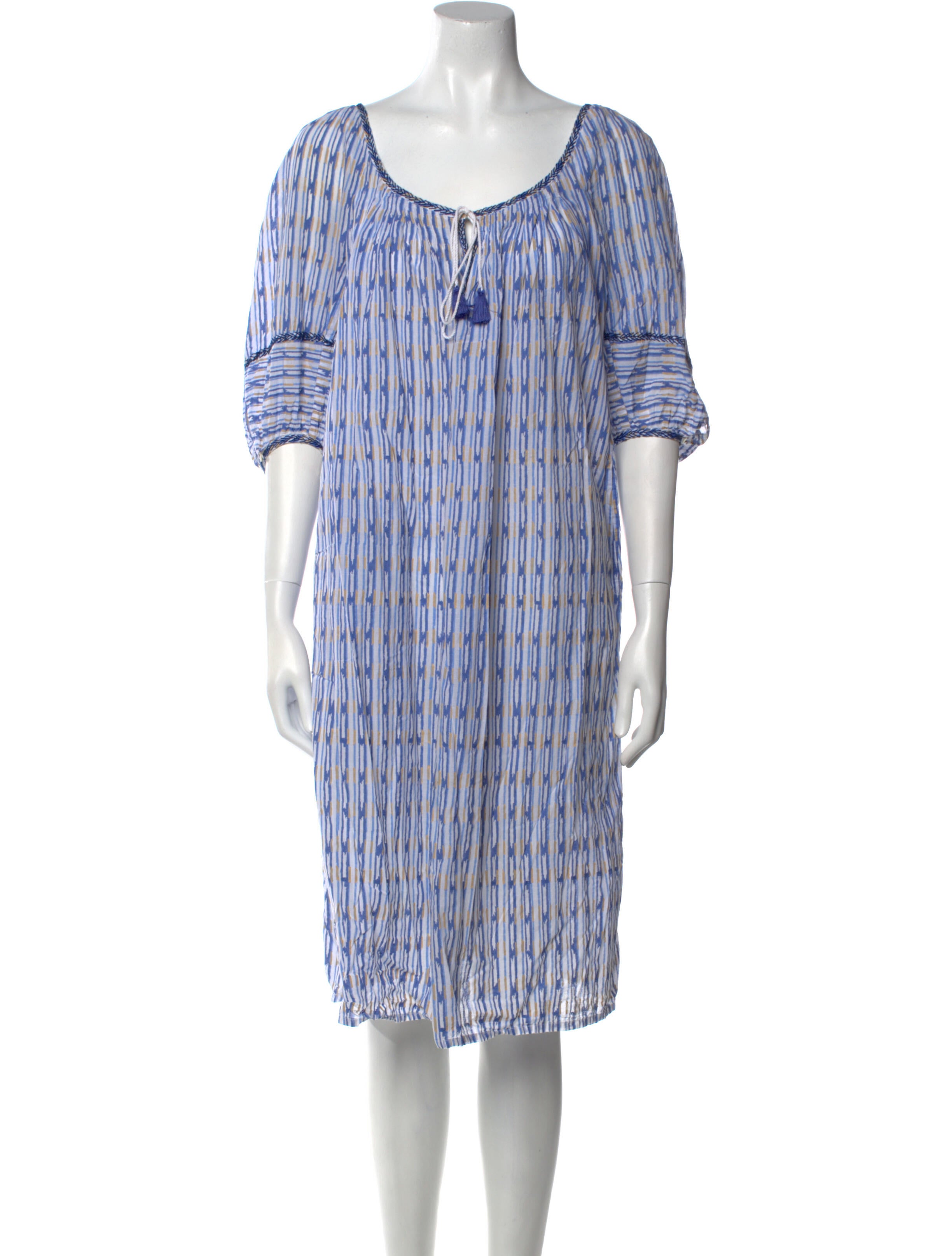 Thierry Colson Striped Knee-Length Dress