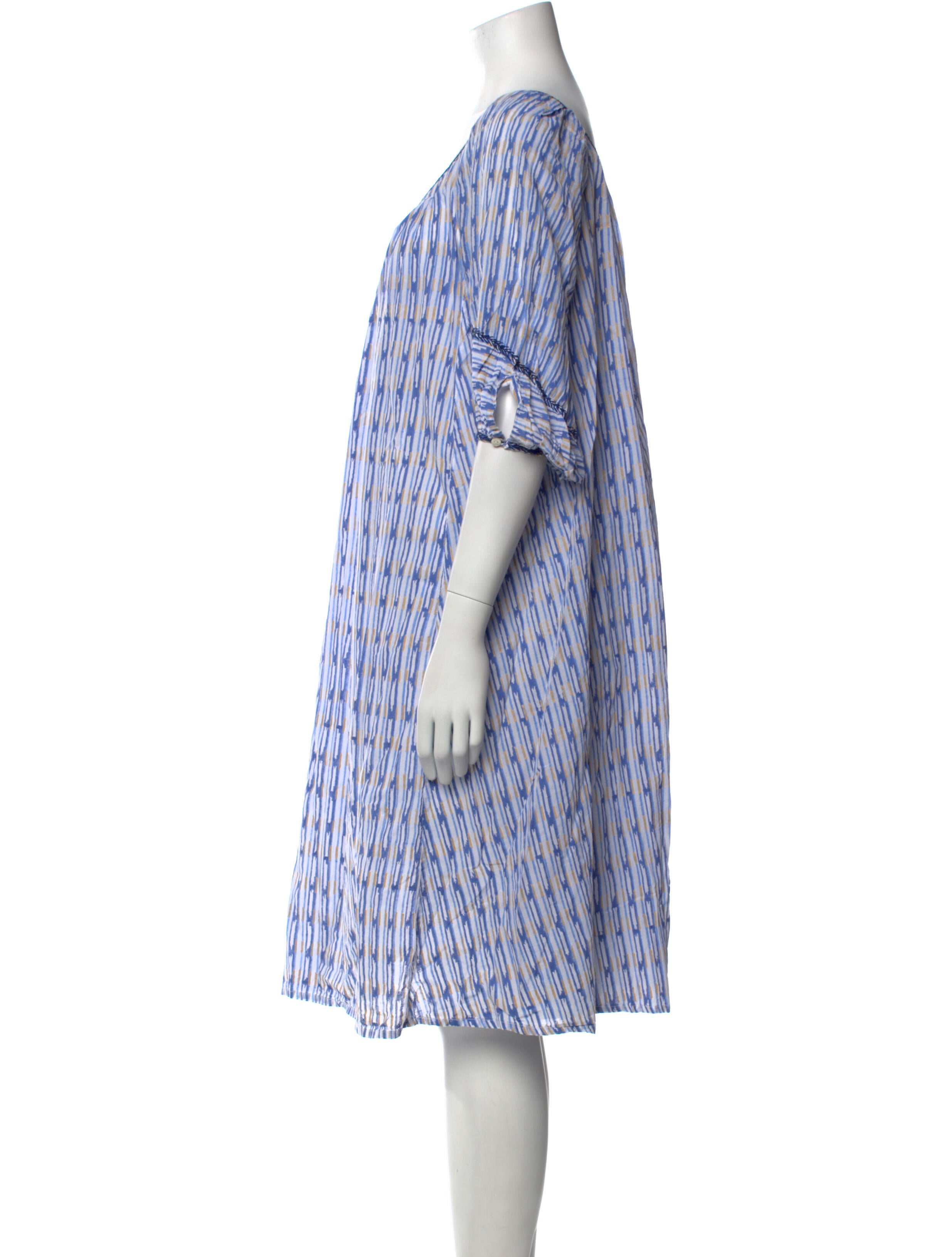 Thierry Colson Striped Knee-Length Dress