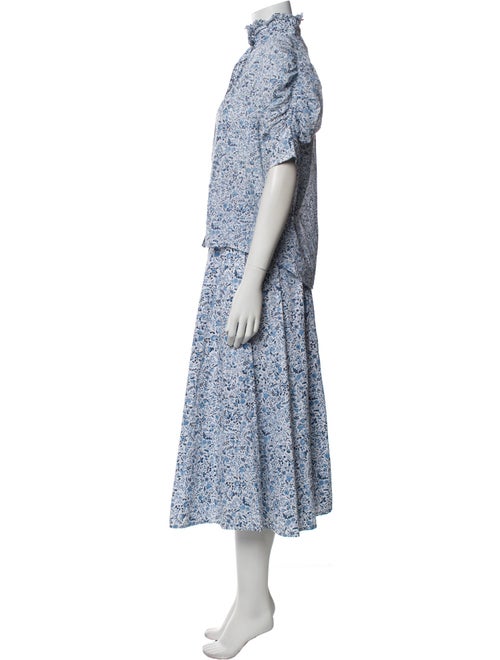 Thierry Colson Printed Ruffle Embellishment Skirt Set