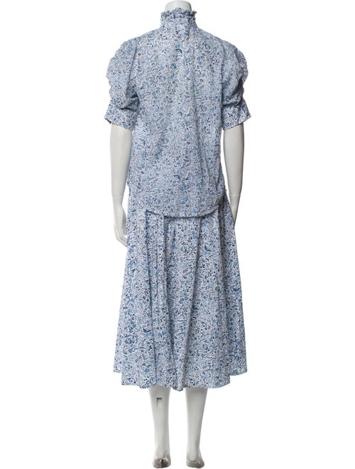 Thierry Colson Printed Ruffle Embellishment Skirt Set