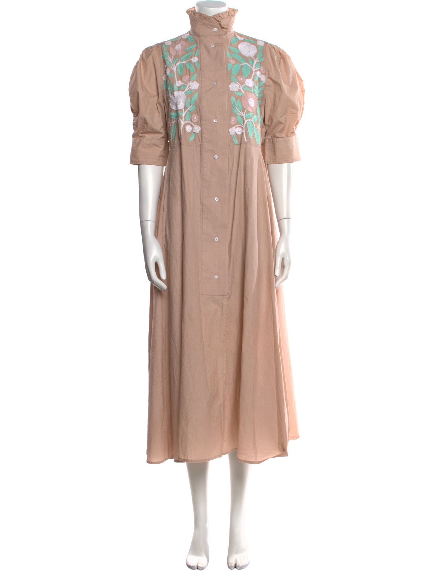 Thierry Colson Mock Neck Long Dress